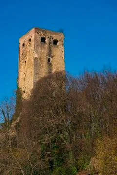 Collalto, Italy: the old tower Stock Photos