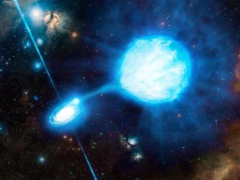 Collapsar in outer space Stock Illustration