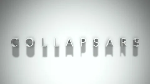 Collapsars 3D title animation with shadows on a white background Video stock 296739062