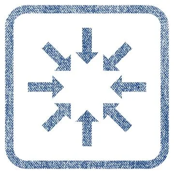 Collapse Arrows Fabric Textured Icon Illustrazione stock