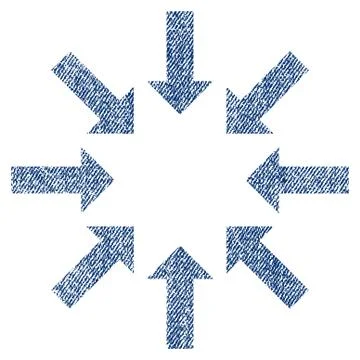 Collapse Arrows Fabric Textured Icon Illustrazione stock