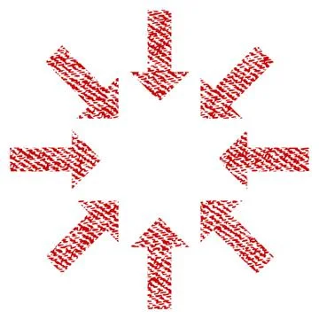Collapse Arrows Fabric Textured Icon Illustrazione stock