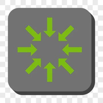 Collapse Arrows Rounded Square Button Stock Illustration