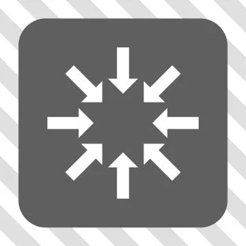 Collapse Arrows Rounded Square Button Stock Illustration