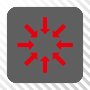 Collapse Arrows Rounded Square Button Stock Illustration