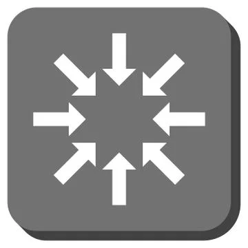 Collapse Arrows Rounded Square Vector Icon Illustrazione stock