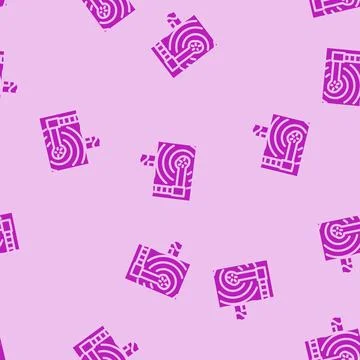 Collapse earthquake disaster glyph vector seamless pattern 스톡 일러스트
