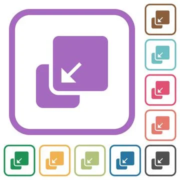 Collapse element simple icons Stock Illustration