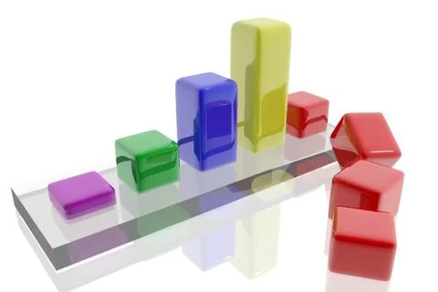 Collapse of profits in the graph of results Stock Illustration