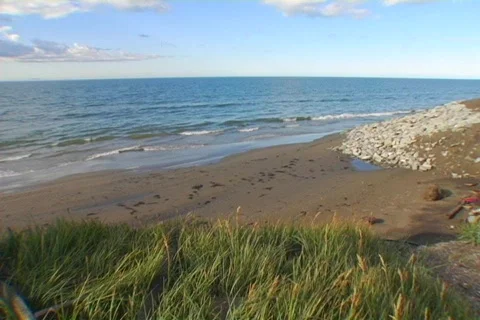 Collapsed beach house 02 Stock Footage 491238