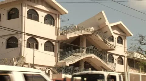 Collapsed Building in Haiti Stock Footage 22323246