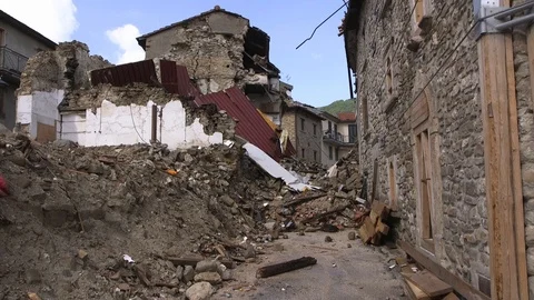 Collapsed buildings Stock Footage 113621610