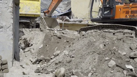 Collapsed House at Kedarnath Stock Footage 123271612