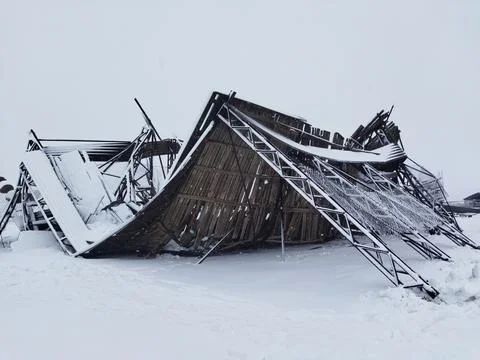 Collapsed house Stock Photos