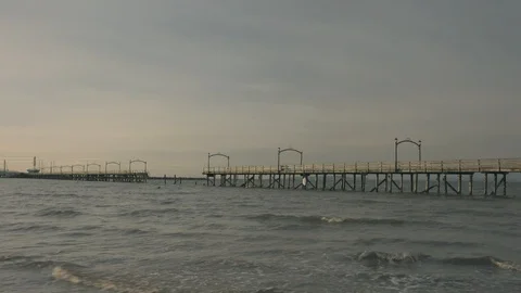 Collapsed Pier Stock Footage 100411567