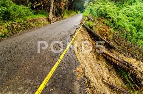 Collapsed Road Stock Photos