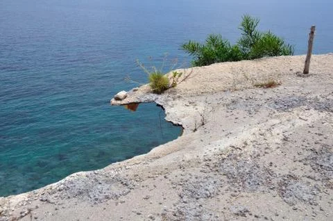 Collapsed road section Foto stock