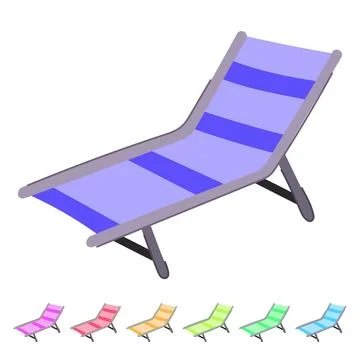 Collapsible camping cot vector cartoon graphic Stock Illustration