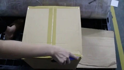 Collapsible paper box Stock Footage 69187925