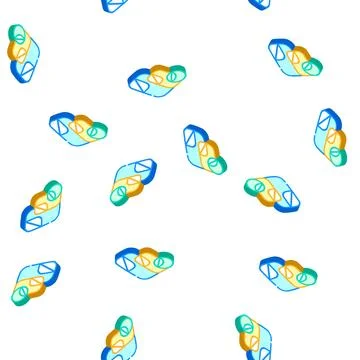 Collapsible reflector isometric icon seamless pattern Illustrazione stock