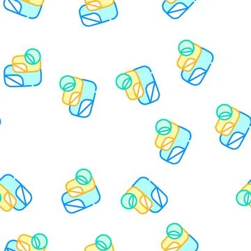 Collapsible reflector vector seamless pattern Stock Illustration
