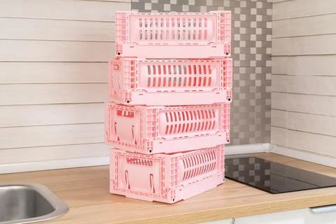 Collapsible storage box, Kitchen, Car, Nature, Home, Garage, Convenient, Compact Foto stock