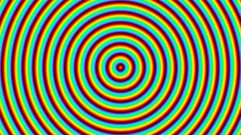 Collapsing Rings of Spectrum of Light Rainbow Circles Vídeos de archivo 143895196