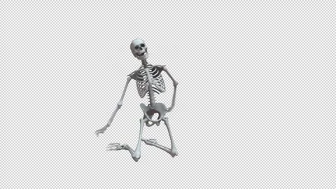 Collapsing Skeleton Stock Footage 265151324