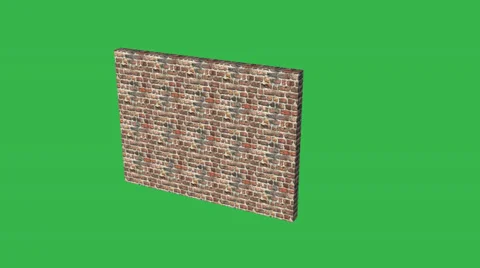 Collapsing Wall:  Greenscreen + Matte Stock Footage 36533456