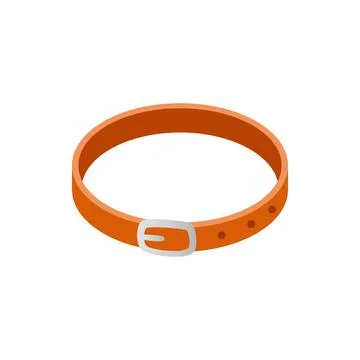 Collar for animals icon, isometric 3d style Stock Illustration