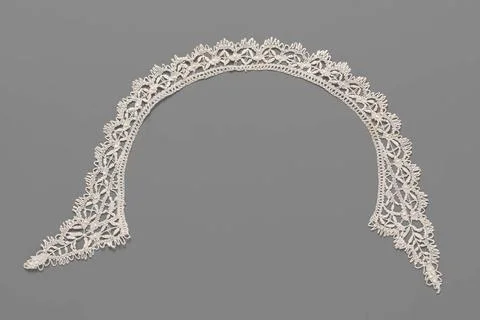 Collar of climbing side with geometric pattern of double zigzag with bow b... Stock Photos