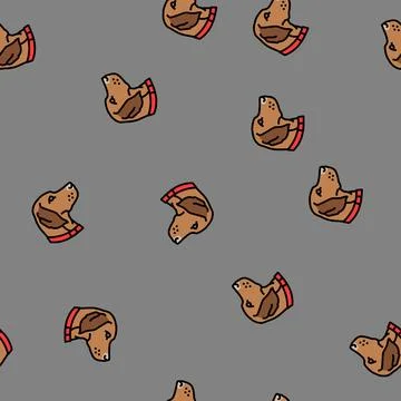 Collar dog competition show vector seamless pattern Stock Illustration