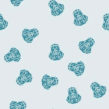 Collar dog glyph seamless pattern Illustrazione stock