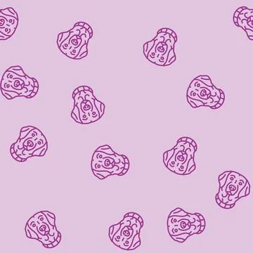 Collar dog line seamless pattern Illustrazione stock