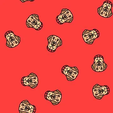 Collar dog vector seamless pattern Illustrazione stock