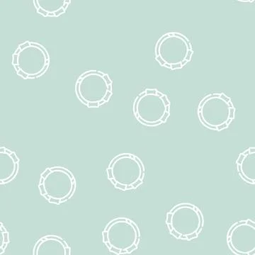 Collar with gps tracker for cat line vector seamless pattern 库存插图