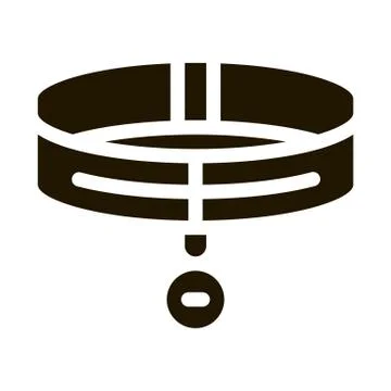 Collar Icon Vector Glyph Illustration Stock Illustration