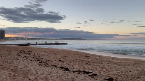 Collaroy Beach at sunset Stock Footage 335936936