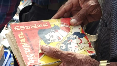 Collatable historical book collections Video stock 283427492