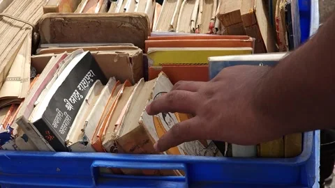 Collatable historical book collections Video stock 283427963