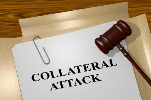 Collateral Attack - legal concept Stock Illustration