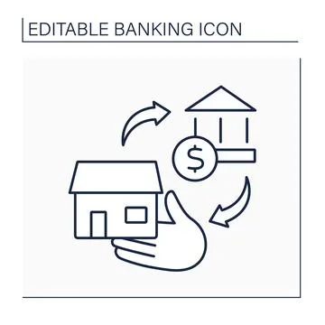 Collateral line icon Stock Illustration