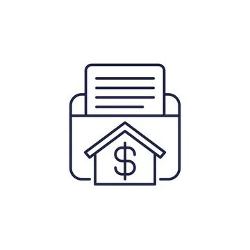 Collateral line icon on white Illustrazione stock