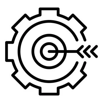 Collateral target icon outline vector. Loan marketing Illustrazione stock