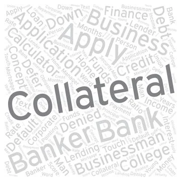 Collateral Word cloud art Detailed Vector Illustrazione stock