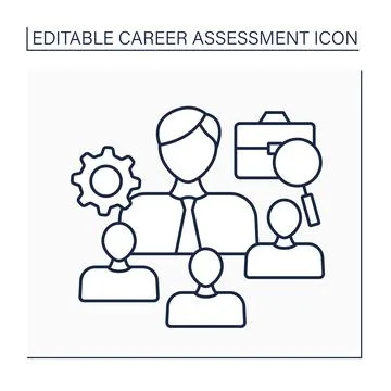 Colleague line icon Ilustración de archivo