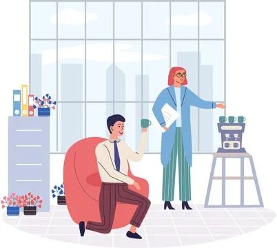 Colleagues. An associate can be reliable helper in achieving shared goals and Stock Illustration