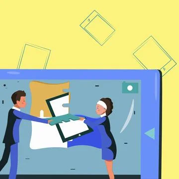 Colleagues Building New Project Plans Presenting Latest Ideas Defining Teamwork Ilustración de archivo