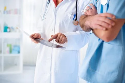 Colleagues doctors on work Stock Photos