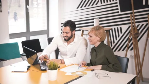 Colleagues Get Success Stock-Footage 90033162